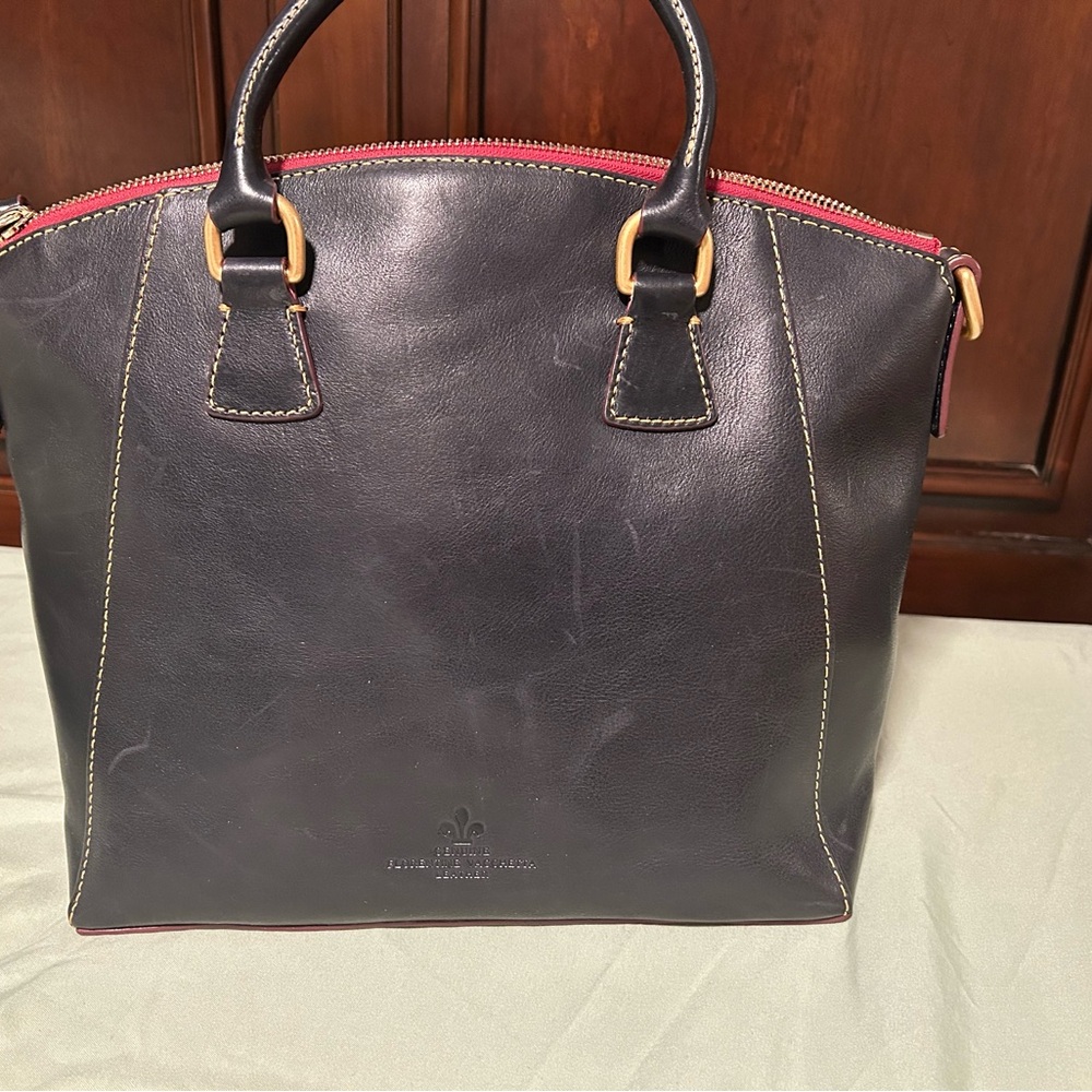 Dooney and Bourke Florentine Naomi Satchel, Navy - Picture 10 of 10